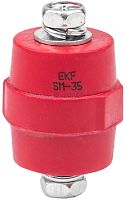 Изолятор силовой шинный EKF PROxima SM35 (М8) с болтом красный картинка 